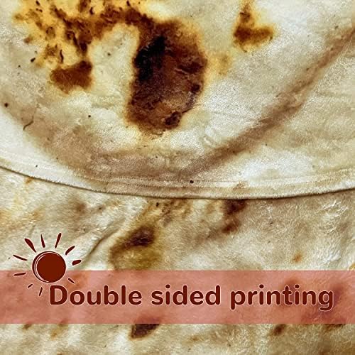 Moonysweet Tortilla Blanket for Adults & Kids - Double Sided Funny Realistic Throw Blanket, 71 Inches - Image 5