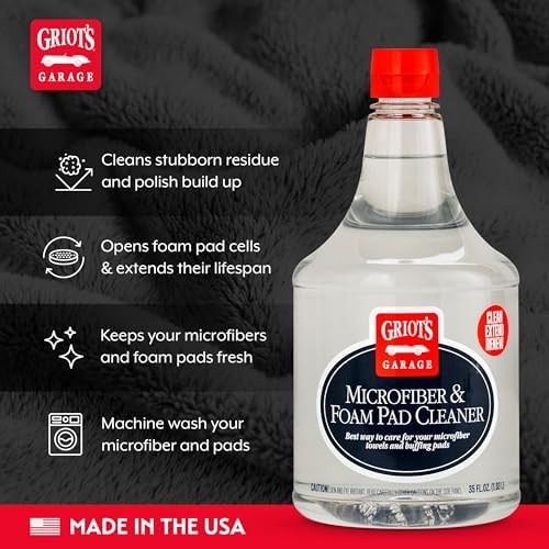 Griot's Garage Microfiber and Foam Pad Cleaner, Removes Polish, Wax, and Sealant Residue, Restores Your Car Cleaning Cloths' Effectiveness, 11078, 35 oz - Image 3