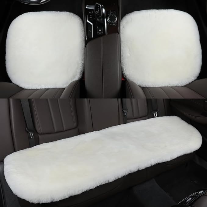 Fluffy Genuine Australia Sheepskin Car Seat Cover - Image 8