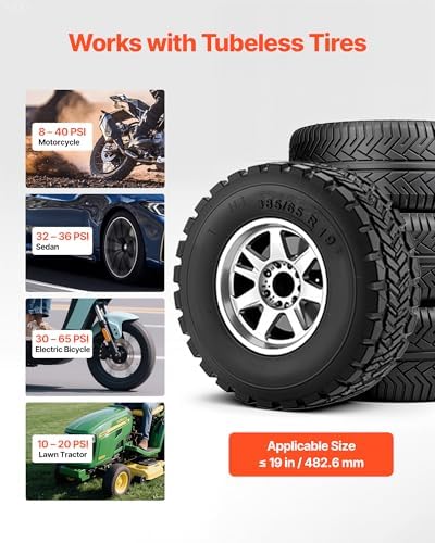 VEVOR Portable Tire Bead Seater, 1.6 Gal / 6 L Air Bead Blaster, Handheld Tire Inflator Tool, 87-116 PSI Operating Pressure, Trigger Seating Inflator for Car, Compact SUV, Light Truck, E-Bike, RV, ATV - Image 3