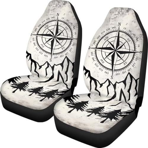 Guidepost Print Auto Seat Covers for Women Men, Soft Car Seat Protector Vehicle Seats Cushion Pad Mat Auto Decorations Accessories for SUV Truck Vans Sedans
