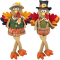 Stuffed Turkey Thanksgiving Table Decor Turkey Couple Doll Thanksgiving Decorations Outdoor Handmade Tabletop Fall Decor Kit for Home by Unknown