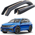Goodyear Shatterproof in-Channel Window Deflectors for Volkswagen Tiguan 2018-2024, Rain Guards, Window Visors for Cars, Vent Deflector, Car Accessories, 4 pcs - GY003448LP