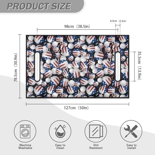 Yewattles Golf Cart Seat Cover Portable Club Car Seat Towel Universal Fit 2-Seat Golf Cart - Image 5