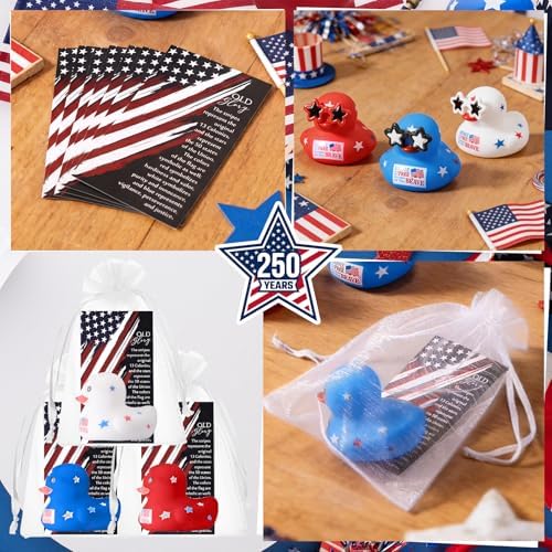 Liliful 48 Sets Patriotic Rubber Ducks Veteran Day Gifts - Image 4