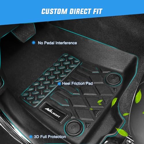 Nilight TPE Floor Mats for Toyota Highlander w/Center Console