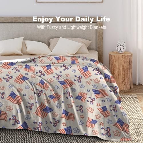 Socira USA Patriotics American Flag Blanket Throw Blanket USA Patriotics American Gifts for Women Men Soft Sofa Throws for Travel Camping Bed Home Decor Car Birthday Gift 40"*50" （100 * 130cm） - Image 6
