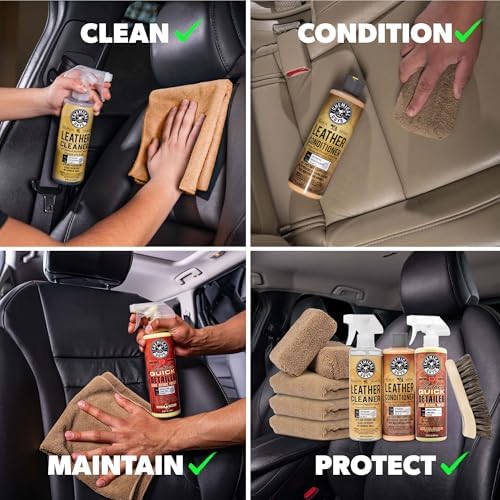Chemical Guys, 9-Piece Leather Cleaner & Conditioner Kit for Car Interiors