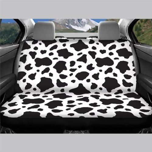 Car Rear Seat Covers Non-Slip Stretch Universal for Car Truck Van SUV, Cow Back Seats Cushion Protective Against Dirt & Pet Fur Womens Car Backseat Covers Decor