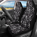 Funny Skull Spiderweb Moon Stars Print Car Seat Cover Universal Front Seats Protector Fit for Most Cars,SUVs,Sedan,Truck or Van