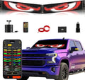 Devil Eyes Light for Cars (2-Pack) – 23.4''x4.7'' Dual LED Eyes for Car Windshield | Perfect Sync, Programmable Patterns, App/Remote Control | for Sedans, SUVs, Medium Trucks – Custom Dynamic Sign