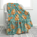 Jekeno Capybara Animals Throw Blanket Gifts for Women Man 80"x60" by Jekeno