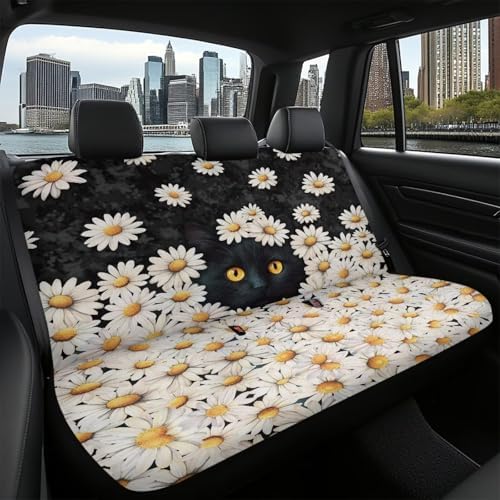 Daisy Cat Bench Car Seat Covers Protector,Soft Dog Car Back Seat Covers for Travel Cars Rear Seat Protectors