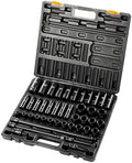 VEVOR Impact Socket Set, 1/2 Inches 43 Piece Impact Sockets, 1/2 Inches Drive Socket Set, High-torque Standard Socket Assortmen with 4 Extension Bars, 6-Point Sockets Metric 9-30mm (Standard/Deep) by VEVOR