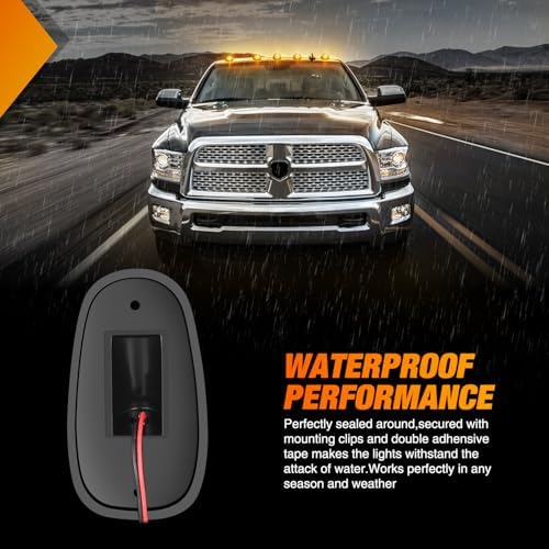 Nilight LED Cab Marker Light Smoke Lens Fits 2003-2018 Dodge Ram