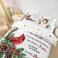 Manfei Red Cardinal Kids Bedding Set King Size,Christmas Birds Holly Pinecones Duvet Cover Set，Berries Poinsettia Rustic Animal Room Decor,White Red Green Quilt Cover,2 Pillowcases(No Comforter) by Manfei