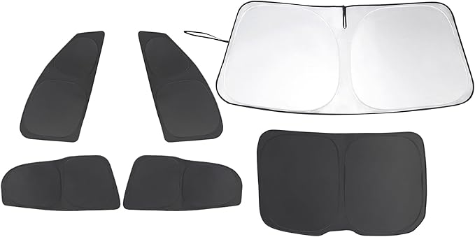 TINGLU Window Shades for Ford Mustang 2015-2023 Accessories Car Side Full by TINGLU