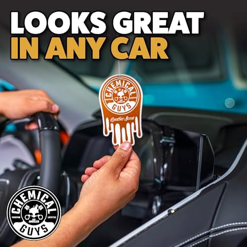Chemical Guys, Hanging Air Fresheners, Leather Scent, 12 Pack, for Cars - Image 4