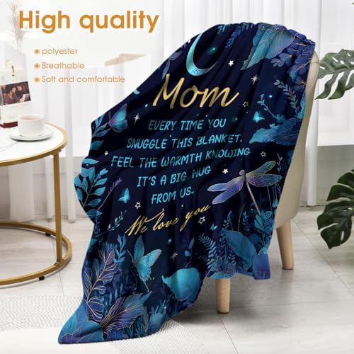 Gifts for Mom,Throw Blanket for Mama Women from Daughter Son,Birthday Valentines Mothers Day Thanksgivings Decorations for Mommy Mom 50"x60" - Image 4