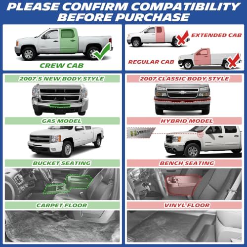 Michelin Vehicle Mats for 2007-2013 for Chevy Silverado/GMC Sierra 1500