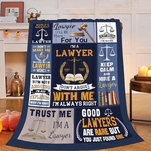 Lawyer Blanket Lawyer Throw Blankets Legal Humor Quotes Print Cozy Fleece Flannel Stuff Plush Lightweight Bedding Lover Gifts for Men Women Adults for Couch Sofa Bed Decor 60"X80" - Image 4