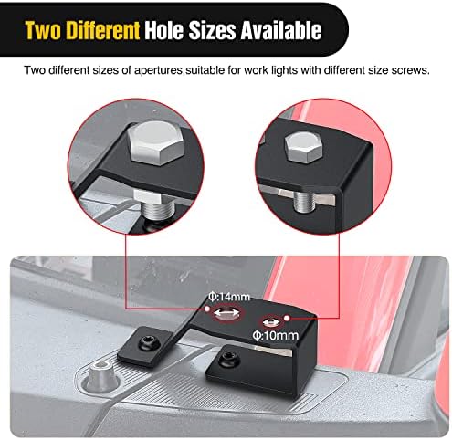 Nilight 2PCS Mounting Brackets for Ford Bronco | for Ford Bronco 2021 2022 2023 2024 2025 2026 Lower Windshield Hinge and A-Pillar Brackets for Offroad LED Fog Light Pods
