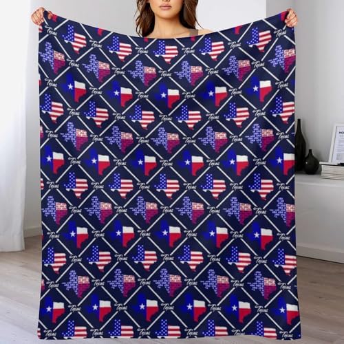 Socira Texas Flag Blanket Throw Blanket Texas Gifts for Women Men Soft Sofa Throws for Travel Camping Bed Home Decor Car Birthday Gift 50"*60"（130 * 150cm） - Image 2
