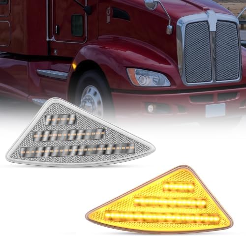Nilight Fender Side Marker Lights 2PCS for 2008-2021 Kenworth T660 T170