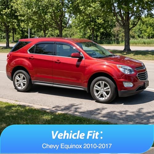 Nilight Outside-Mount Window Rain Guards for Chevy Equinox 2010-2017, 4PCS