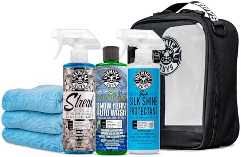 Chemical Guys, Exterior Wash & Shine Kit, Soap, Glass & Tire Dressing Set