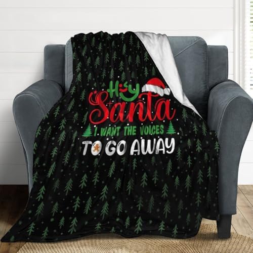 Socira Christmas Santa Blanket Throw Blanket Christmas Santa Gifts for Women Men Soft Sofa Throws for Travel Camping Bed Home Decor Car Birthday Gift 40"*50" （100 * 130cm） by Socira