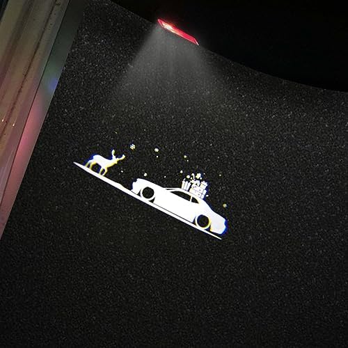 2 PCS Car Door Logo Lights Compatible for Challenger 2015-present Courtesy LED Ghost Shadow Light Projector Lamps Accessories (Deer)