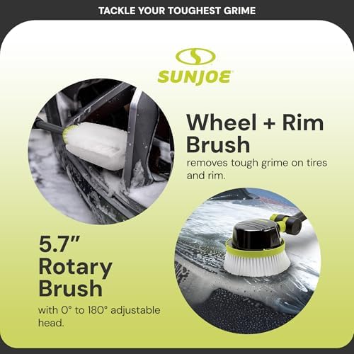 Sun Joe Auto Car Cleaning Kit for Pressure Washers, Brush Set, SPX-ACS-MAX