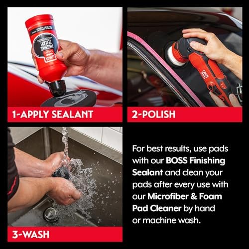 Griot's Garage 3" Black Foam Finishing Pads for Car Polishing and Detailing, Buffing Pads for Paint Correction and Sealant Application, 11274, Set of 3 - Image 4
