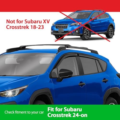 Goodyear Shatterproof Window Deflectors for Subaru XV Crosstrek 2024-2026, Tape-on Rain Guards, Window Visors, Vent Deflector Visor, Car Accessories, 4 pcs. - GY008917