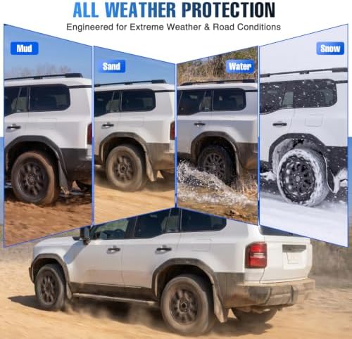 Nilight Mud Flaps Splash Guards for Toyota Land Cruiser Prado 2020-2026
