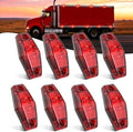 Nilight 2.5" Red Oval Side Marker Light, 2 LED Waterproof