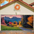 Fall Garage Door Cover Banner Decorations Backdrop 7x16ft Large Thanksgiving Autumn Country Forest Maple Leaves Nature Landscape Garage Door Banner Party Photoshoot Studio Prop Photography Background by Caaerttply