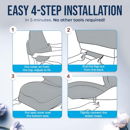 GENANY Dragon and Dice Car Seat Covers, 2-Piece Front Seat Set