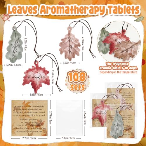 108 Sets Fall Party Favors Maple Leaf Car Air Fresheners - Image 2
