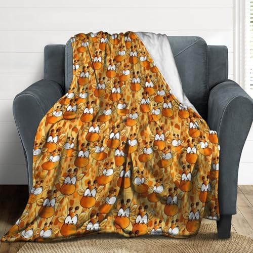 Socira Funny Giraffe Blanket Throw Blanket Funny Giraffe Gifts for Women Men Soft Sofa Throws for Travel Camping Bed Home Decor Car Birthday Gift 60"*80"（150 * 200cm） by Socira