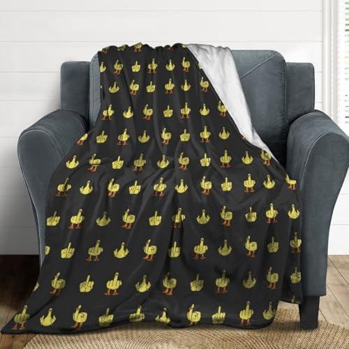 Socira Funny Duck Blanket Throw Blanket Funny Duck Gifts for Women Men Soft Sofa Throws for Travel Camping Bed Home Decor Car Birthday Gift 40"*50" （100 * 130cm） by Socira