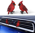 GENANY 3D Resin 2Pcs Cardinal Car Air Freshener Clip, Hand Painted Red Bird