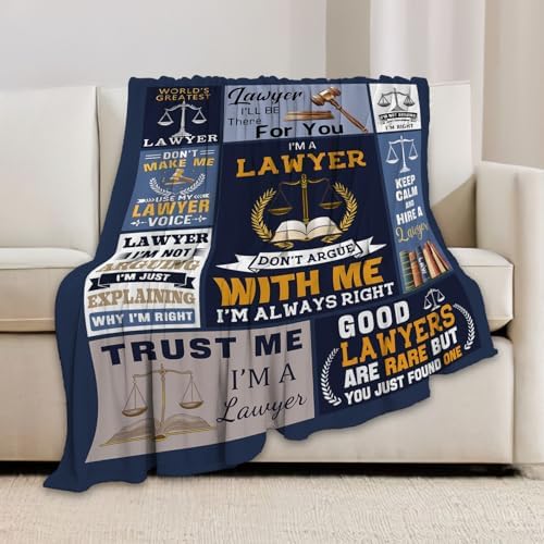 Lawyer Blanket Lawyer Throw Blankets Legal Humor Quotes Print Cozy Fleece Flannel Stuff Plush Lightweight Bedding Lover Gifts for Men Women Adults for Couch Sofa Bed Decor 50"X60" - Image 4