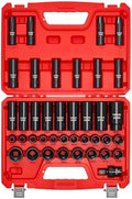 VEVOR 39-Piece Impact Socket Set 1/2" Drive, Metric (9 to 30 mm) Size, Deep & Shallow, 6-Point, CR-V, Universal Joint, Heavy Duty Carrying Case by VEVOR