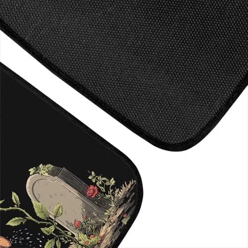Skeleton Carpet Vehicle Floor Mats Retro Halloween Skeleton All Weather 4 Piece Fit Floor Mat Gothic Tombstone Rose Flower Interior Accessories Anti Slip Mats for Row