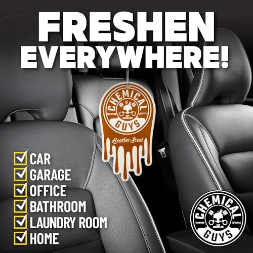 Chemical Guys, Hanging Air Fresheners, Leather Scent, 12 Pack, for Cars - Image 3