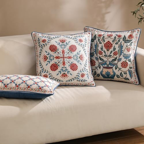 patdrea Designer French Vintage Throw Pillow Cover,18"x18",Set of 2 - Image 6