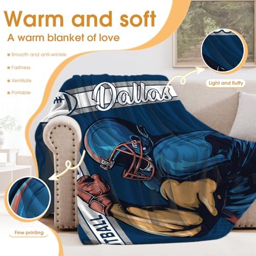 Rugby Blanket Sports Gifts for Men Women Kids Teen Boys Girls Birthday Christmas Halloween Easter Dad Husband Boyfriend Son Students Team Player Teammates Throw Blanket 50"x60" - Image 3