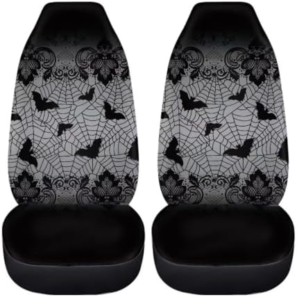 BIGCARJOB Halloween Car Seat Cover Full Set Universal Car Interior Accessories Set Women Auto Interior Seat Protector Saddle Blanket
